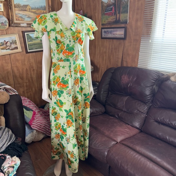 Handmade Vintage Boho Cottagecore Floral Dress - Picture 3 of 4